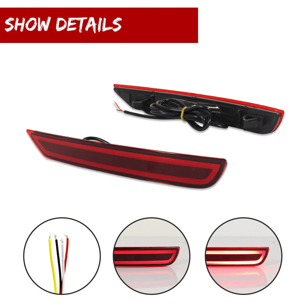 LED Rear Bumper Reflector Tail Lights for Subaru Forester (2008–2018)