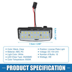 2X White 3528SMD LED License Plate Light 26510-9Y00A for Nissan Altima (2016–2018)