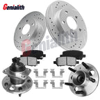 Rear Drilled Slotted Brake Rotors & Ceramic Pads for Chevy Impala (2014–2020)