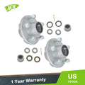 Set of 2 Galvanized Trailer Hub Kits for 2000 lbs Spindle (Fits 5 on 4.5")