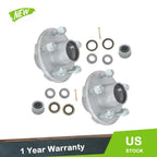 Set of 2 Galvanized Trailer Hub Kits for 2000 lbs Spindle (Fits 5 on 4.5")