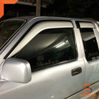 4 x Silver Visor Rain Guard Weather Shield for Toyota Hilux Ute (88-96)