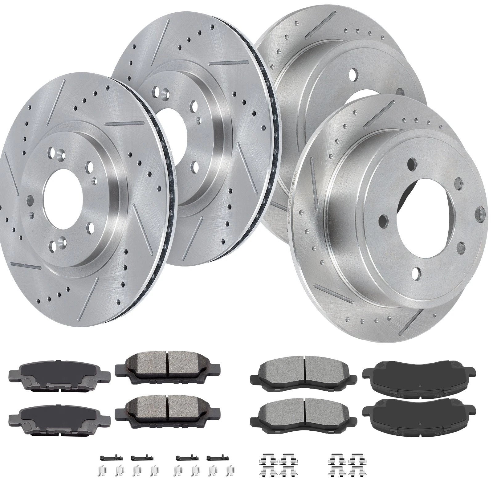 Set of 4 Brake Rotors & Ceramic Pads for Dodge Caliber/Avenger (2008–2014)