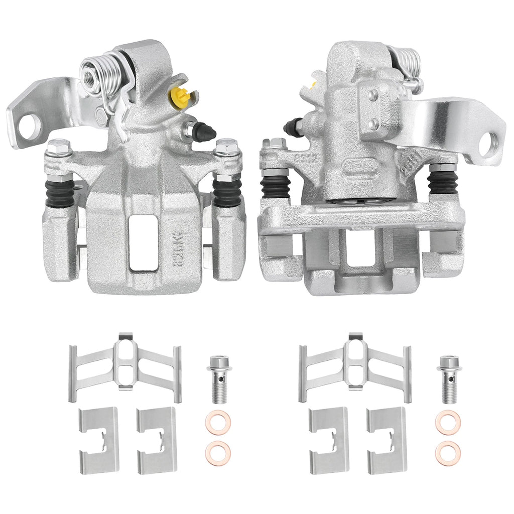 Set of 2 Rear Brake Calipers w/ Bracket for Honda Civic Acura ILX (2012–2015)