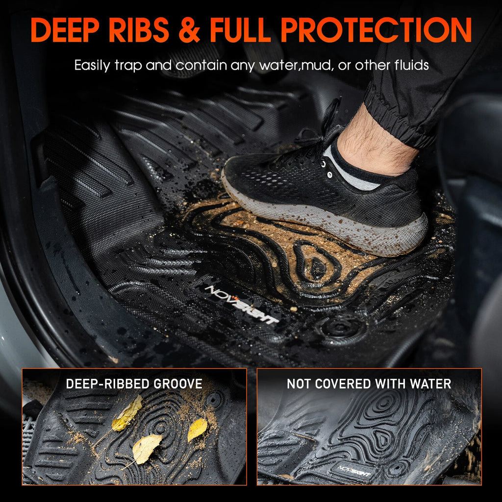 Set of 4 Floor Mats Liners for Ford F-150/F-150 Super Crew Cab (2015–2024)