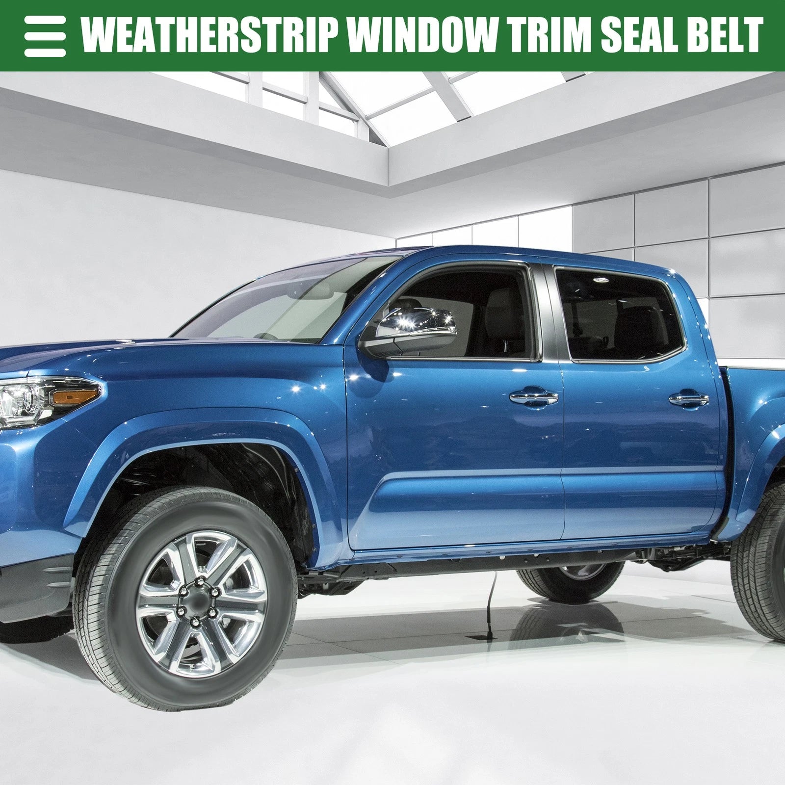 Rear Left Door Window Belt Weatherstrip for Toyota Tacoma (2005–2015) Black