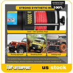 3000LBS Electric Winch for Truck Trailer - Waterproof Synthetic Rope
