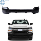 Steel Black Split-Type Front Bumper for Chevy Silverado 1500 (2016-2018)