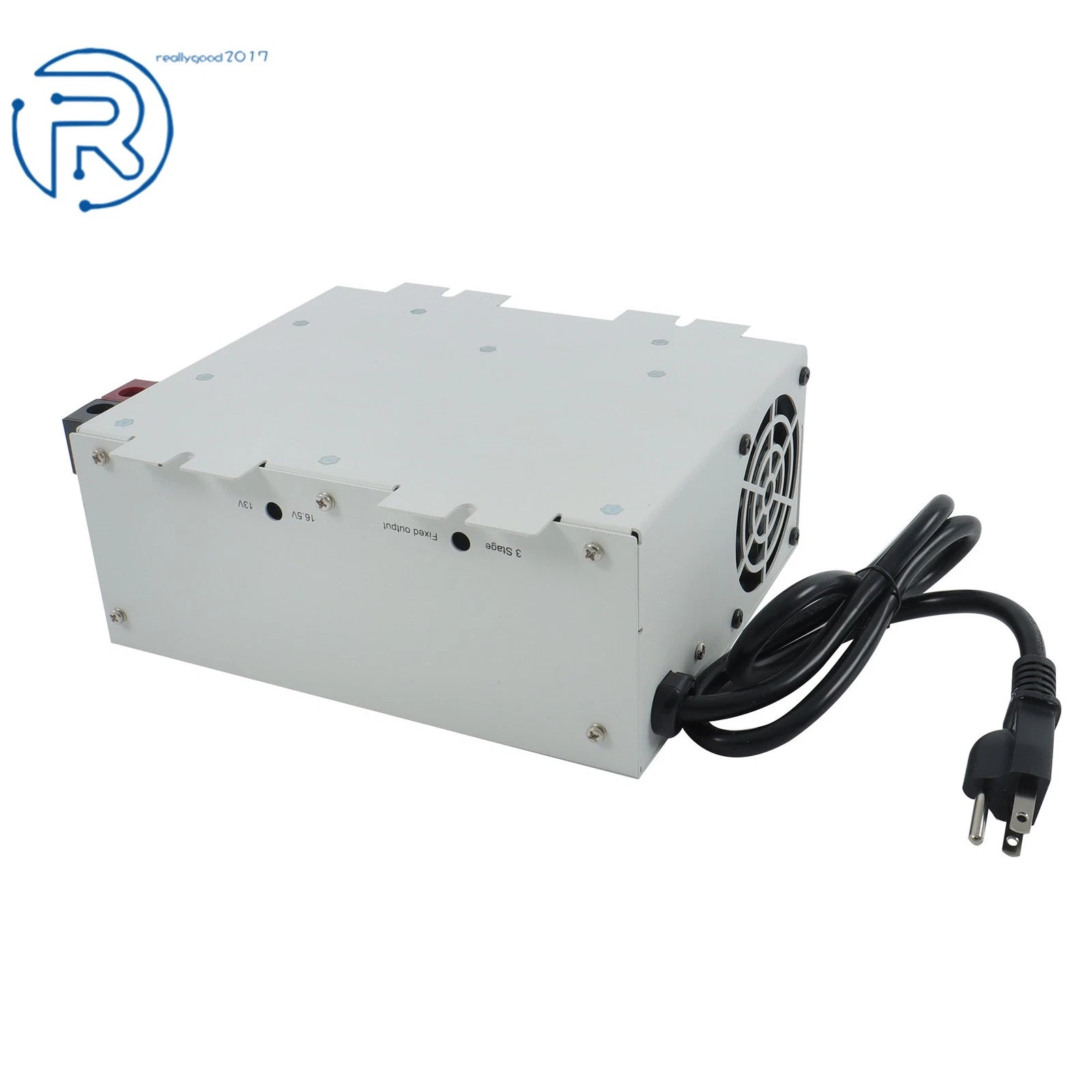 60 Amp Power Converter Battery Charger with LED Light and Internal Fan