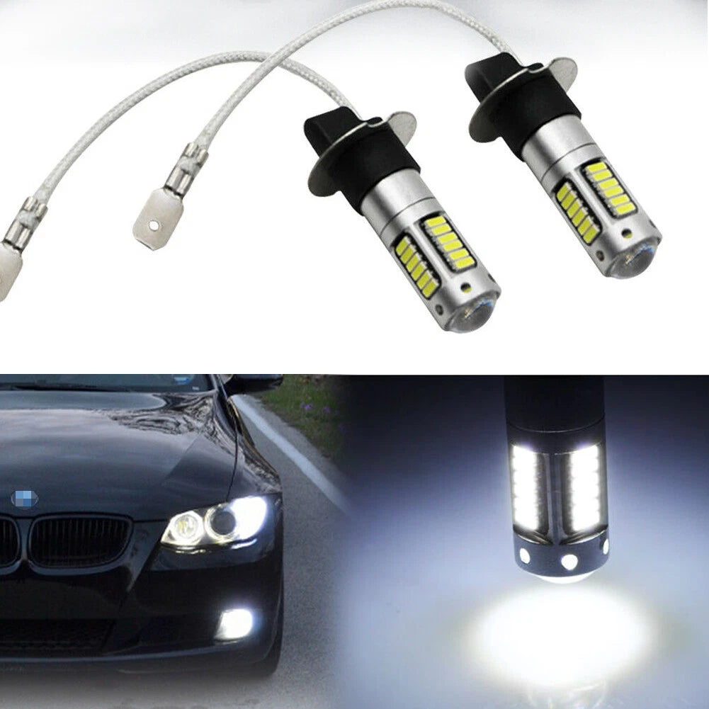 2X H3 LED Bulbs for Fog Lights (Fits Various Models)
