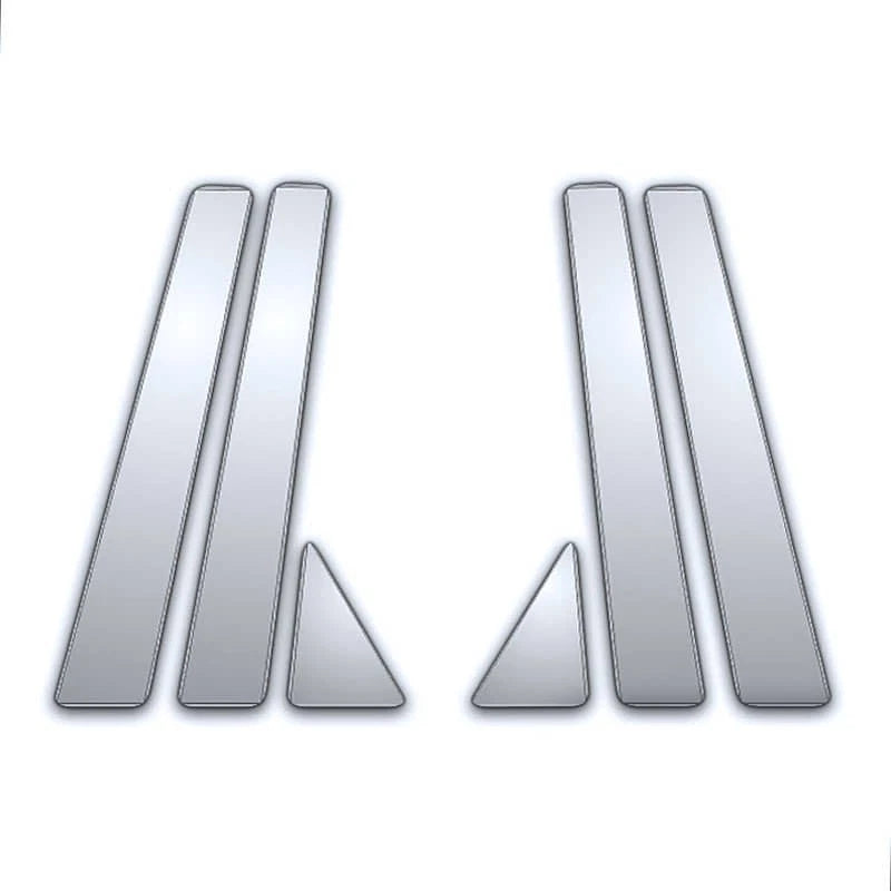 6Pc Chrome Pillar Post Covers for Kia Spectra (2004–2009)