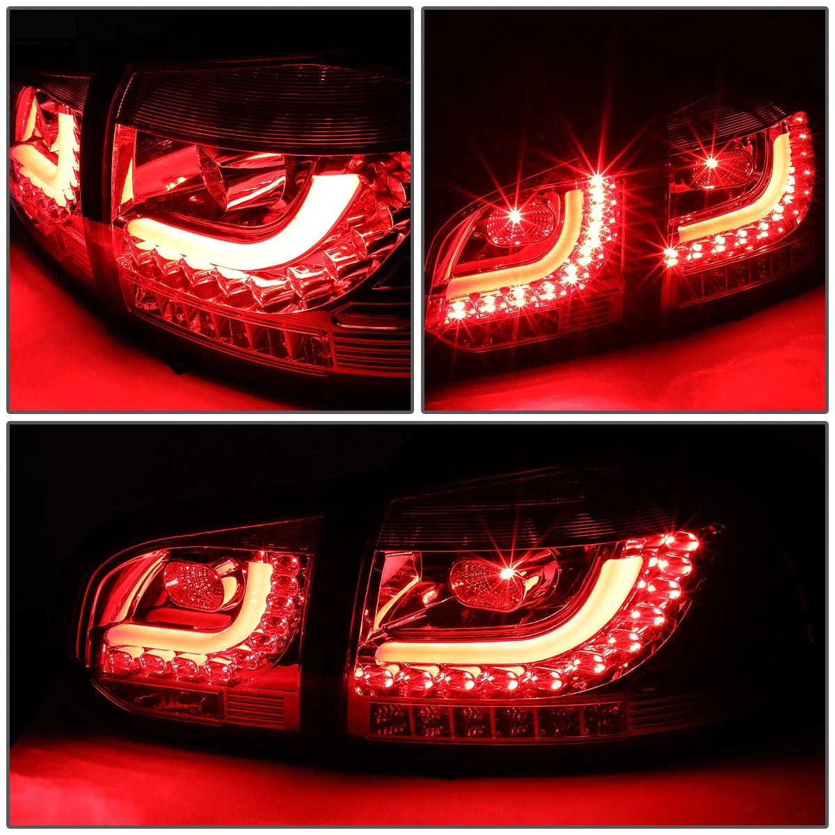 LED Tail Brake Light Stop Lamp Smoked for VW Golf Hatchback (2010–2014)