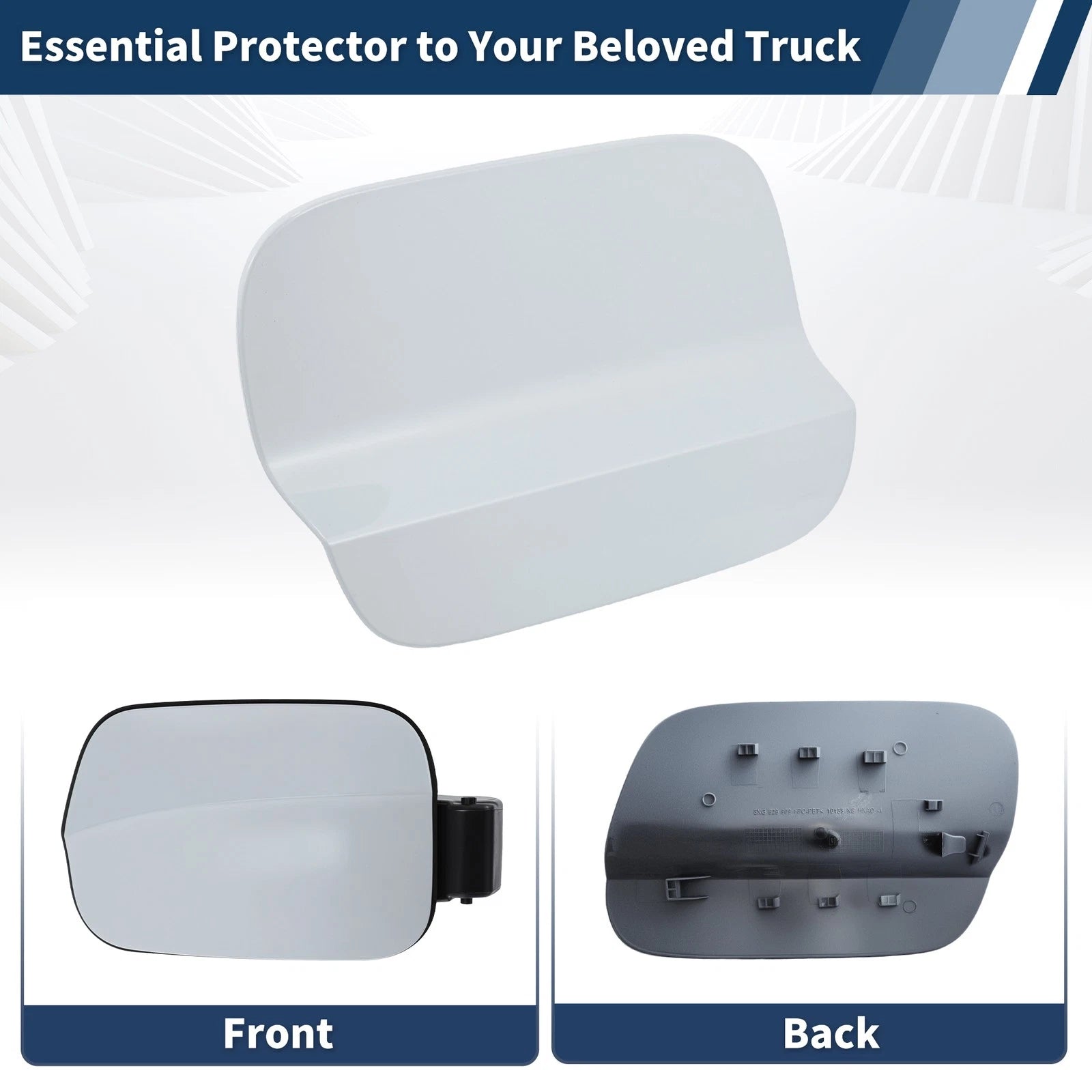 Rear White Fuel Door Gas Filler Lid Cover Cap 5NN809909 for VW Tiguan (2018–2024)