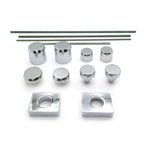Chrome Fork Axle Caps for Kawasaki ZX14 ZX14R (2006–2009)