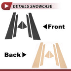 Set of 6 Door Pillar Window Trim for Audi A6 S6 (Carbon Fiber Pattern)
