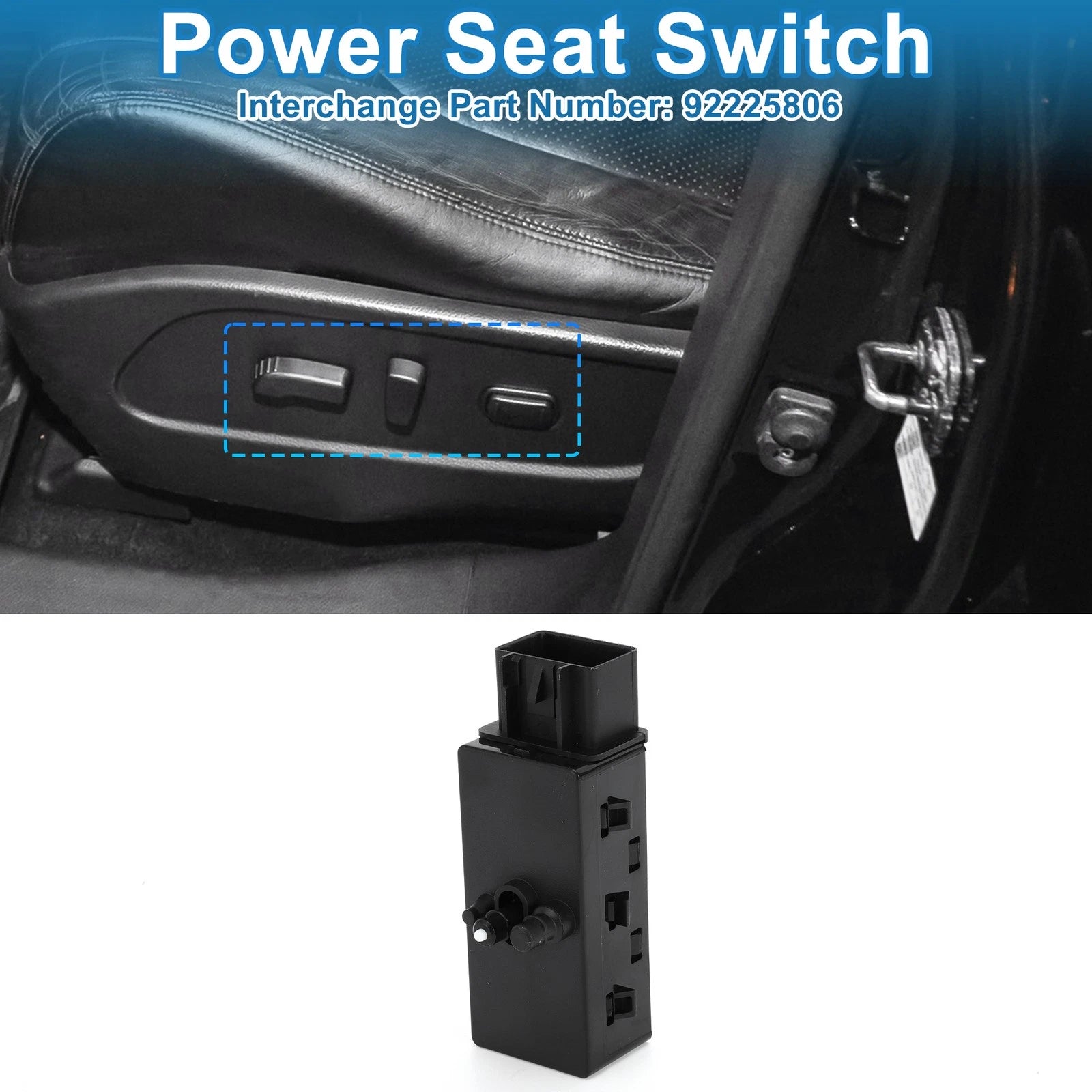 Power Seat Switch No. 92225806 for Chevrolet Camaro (2010–2015) Right Passenger