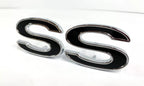 Fender Emblem Chrome Black Replacement for 1969–1972 Chevrolet El Camino