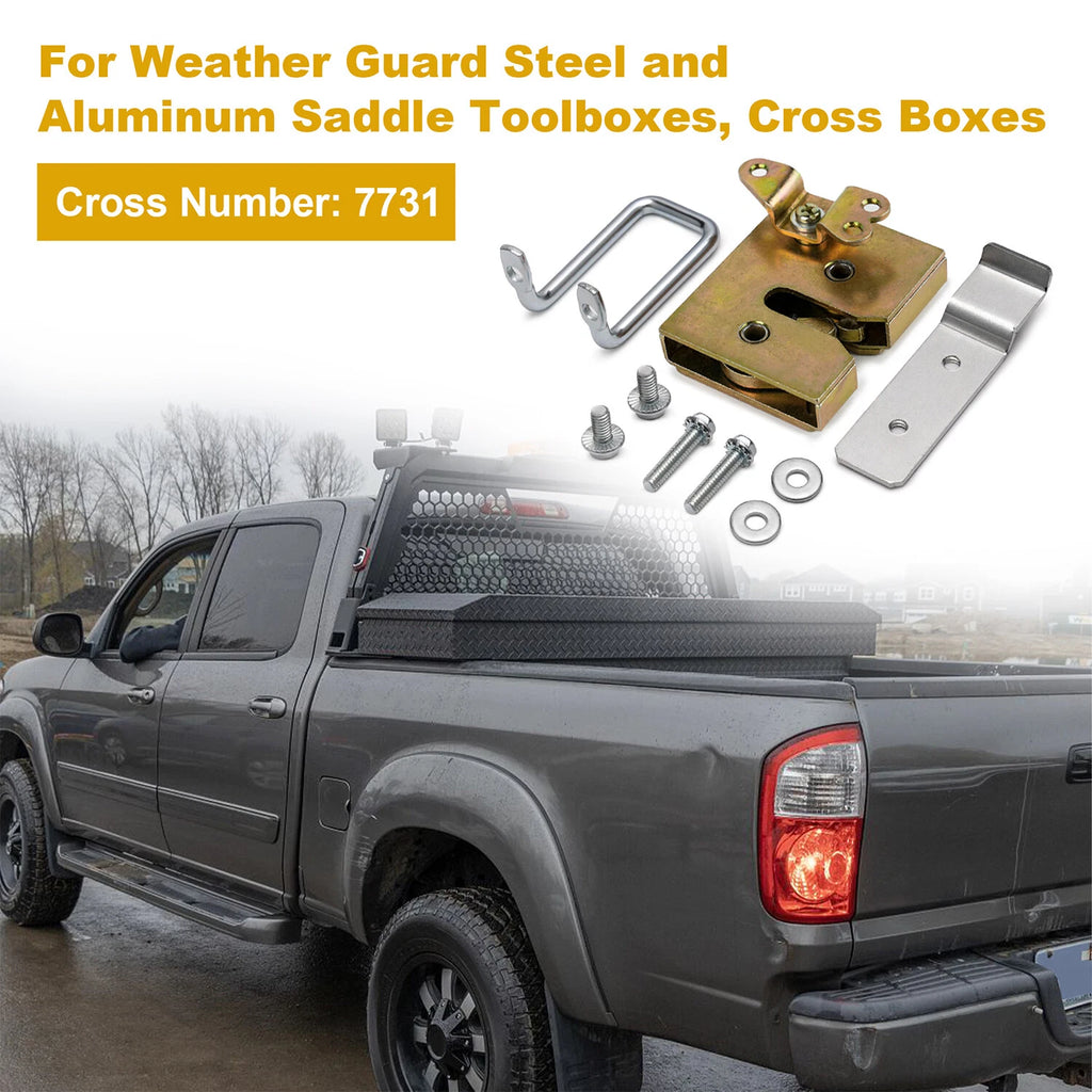 Lock Latch Striker Hardware Kit for Weather Guard Truck Box 7731 (2010–2023)