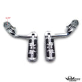 Chrome Foot Peg Kit for Harley Fat Boy (1990–2023) - 5" Pirate Skull