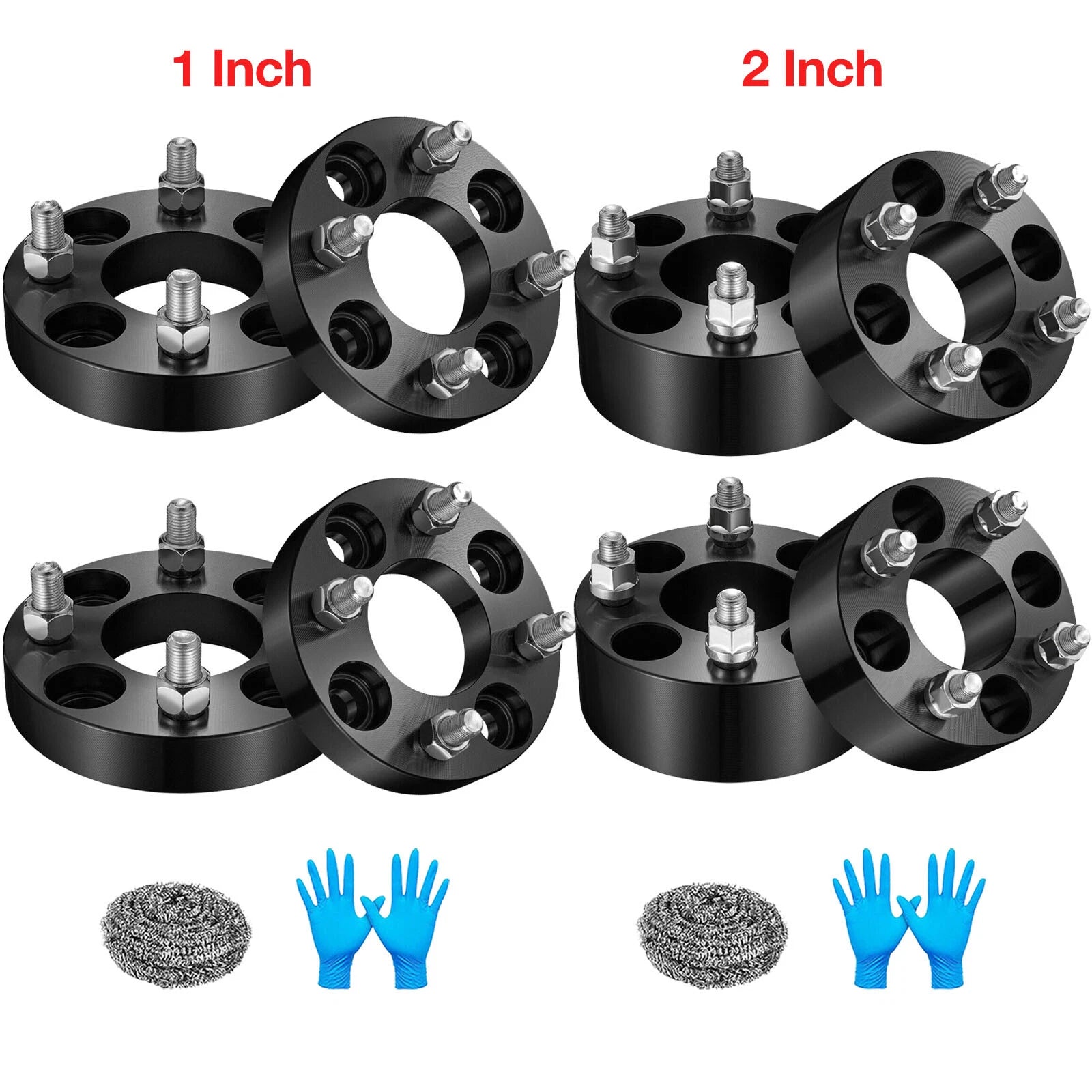 Set of 4 Wheel Spacers for EZ GO Golf Cart (1" / 2")