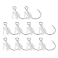 Set of 10 Luminous Glow Fishing Hooks for Live Shrimp Usage