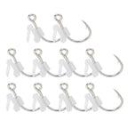Set of 10 Luminous Glow Fishing Hooks for Live Shrimp Usage