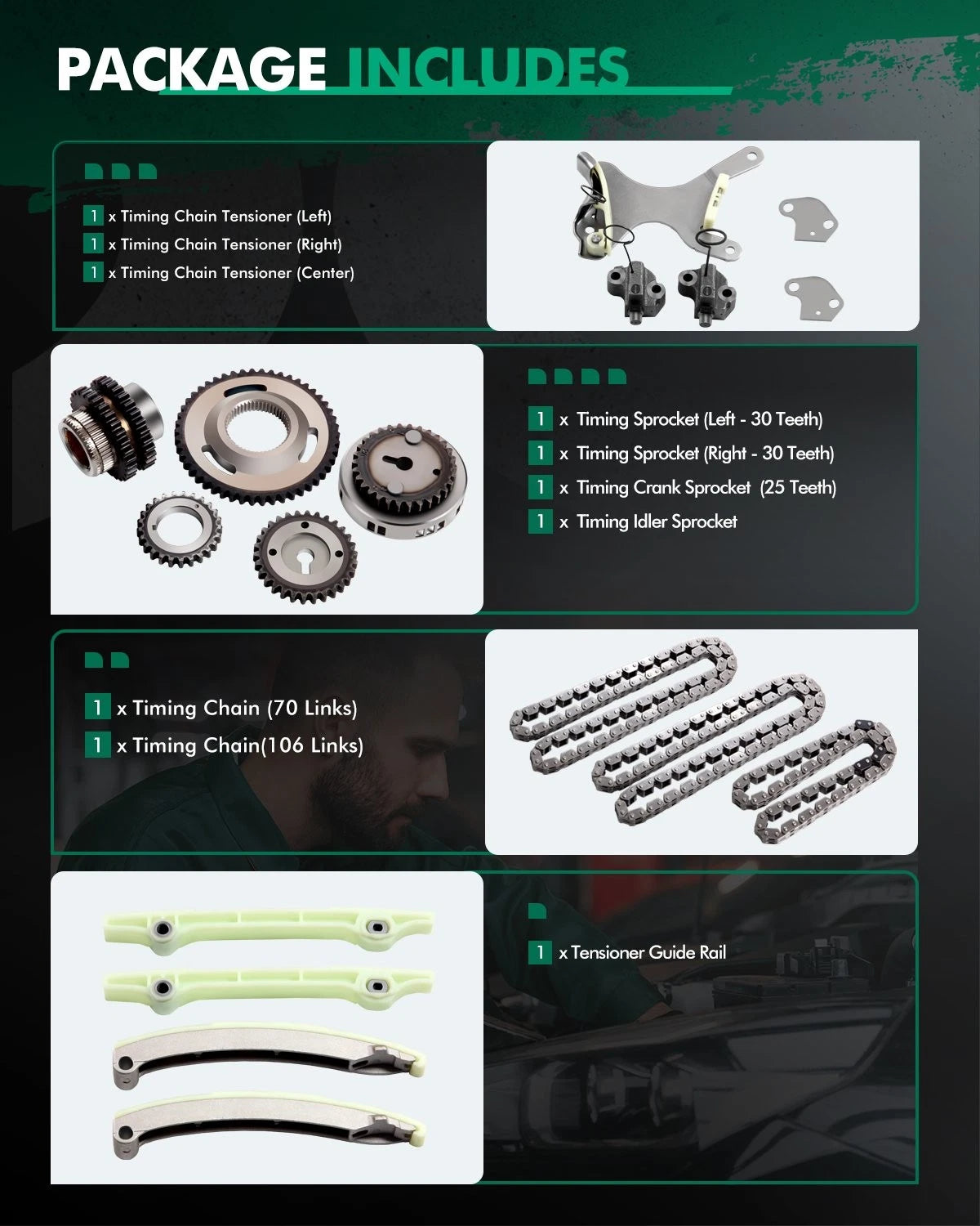 Timing Chain Kit NGC for Dodge Ram 1500, Durango, Dakota, Jeep (2003–2008)