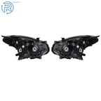 Set of 2 Headlights for Nissan Rogue (2008–2015) Black Halogen LH+RH