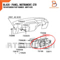 Black Radio Dashboard Panel Trim for Mitsubishi Triton Ute (1986-1996)