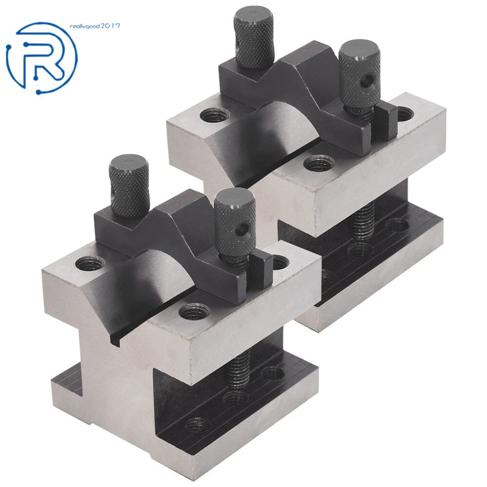 Set of 2 V-Block and Clamp for Precision Machining Tools