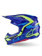 Alpinestars SM7 Off-Road Helmet for Small Size (Blue/Yellow Fluo)