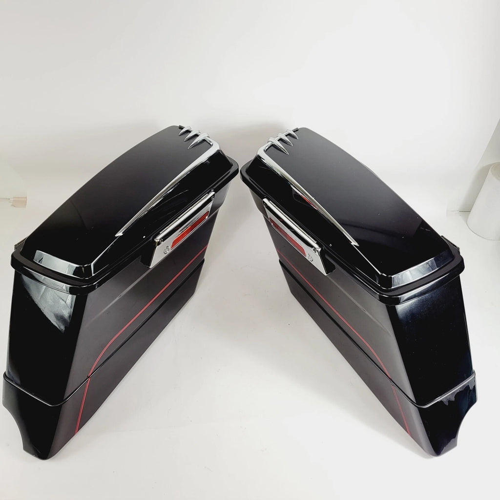 Saddlebag Bottoms for Harley Davidson Touring (1996–2013) Black w/ Extensions