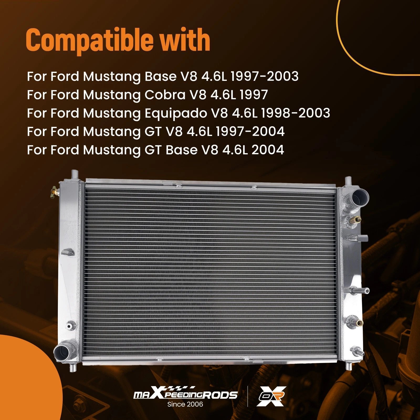 Aluminum Core Radiator for Ford Mustang GT/Cobra (1997–2004)