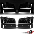 LED DRL Headlights Bumper Lamps for Silverado Avalanche (2003–2006)