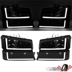 LED DRL Headlights Bumper Lamps for Silverado Avalanche (2003–2006)