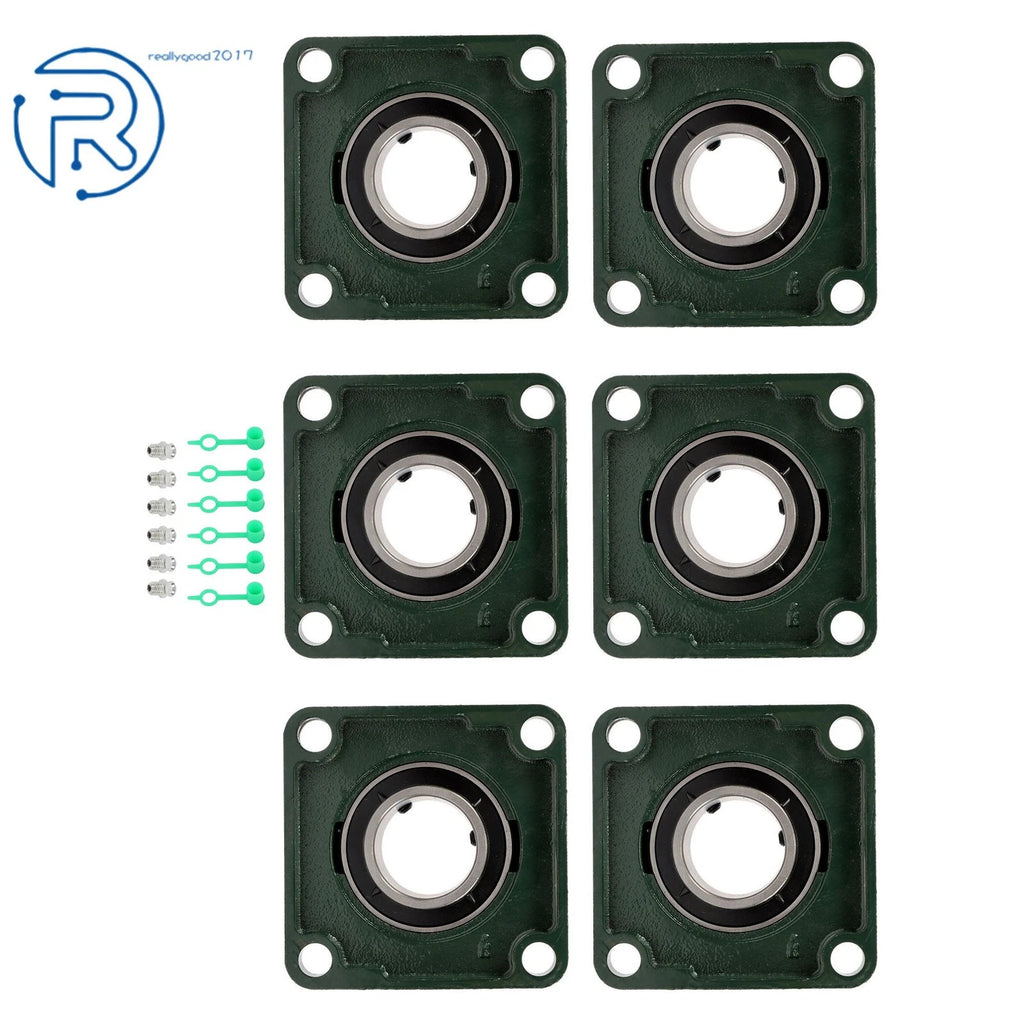 6 Pack UCF210-32 Pillow Block Flange Bearing for 2" Bore (Fits )