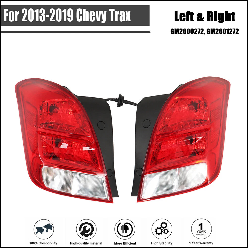 Set of 2 Halogen Tail Light Assemblies for Chevy Trax (2013–2019)