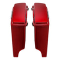 Red Stretched Extended Hard Saddlebags for Harley Touring Road King Glide (1993–2013)