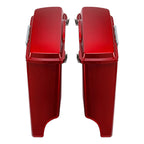 Red Stretched Extended Hard Saddlebags for Harley Touring Road King Glide (1993–2013)