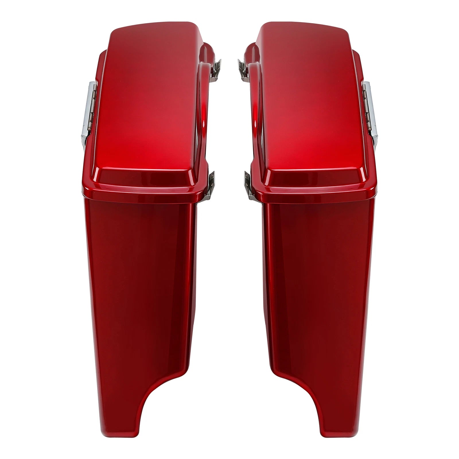 Red Stretched Extended Hard Saddlebags for Harley Touring Road King Glide (1993–2013)