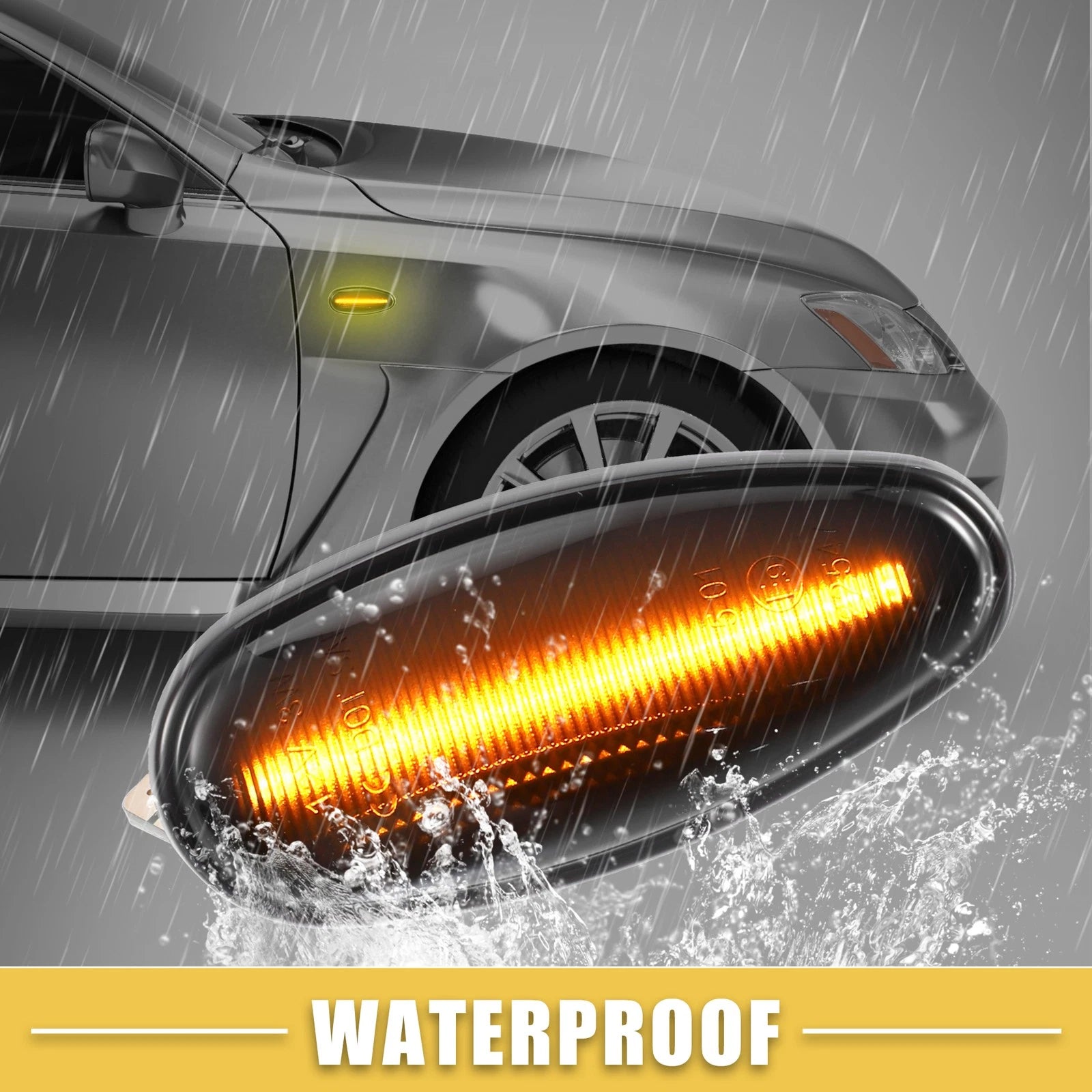 2X Front LED Side Marker Light MR522027 for Mitsubishi 