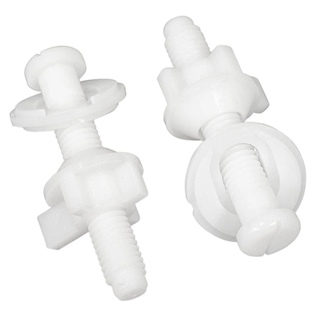 Toilet Seat Repair Kit Hinges Bolts Screws for Bathroom (Universal Fit)