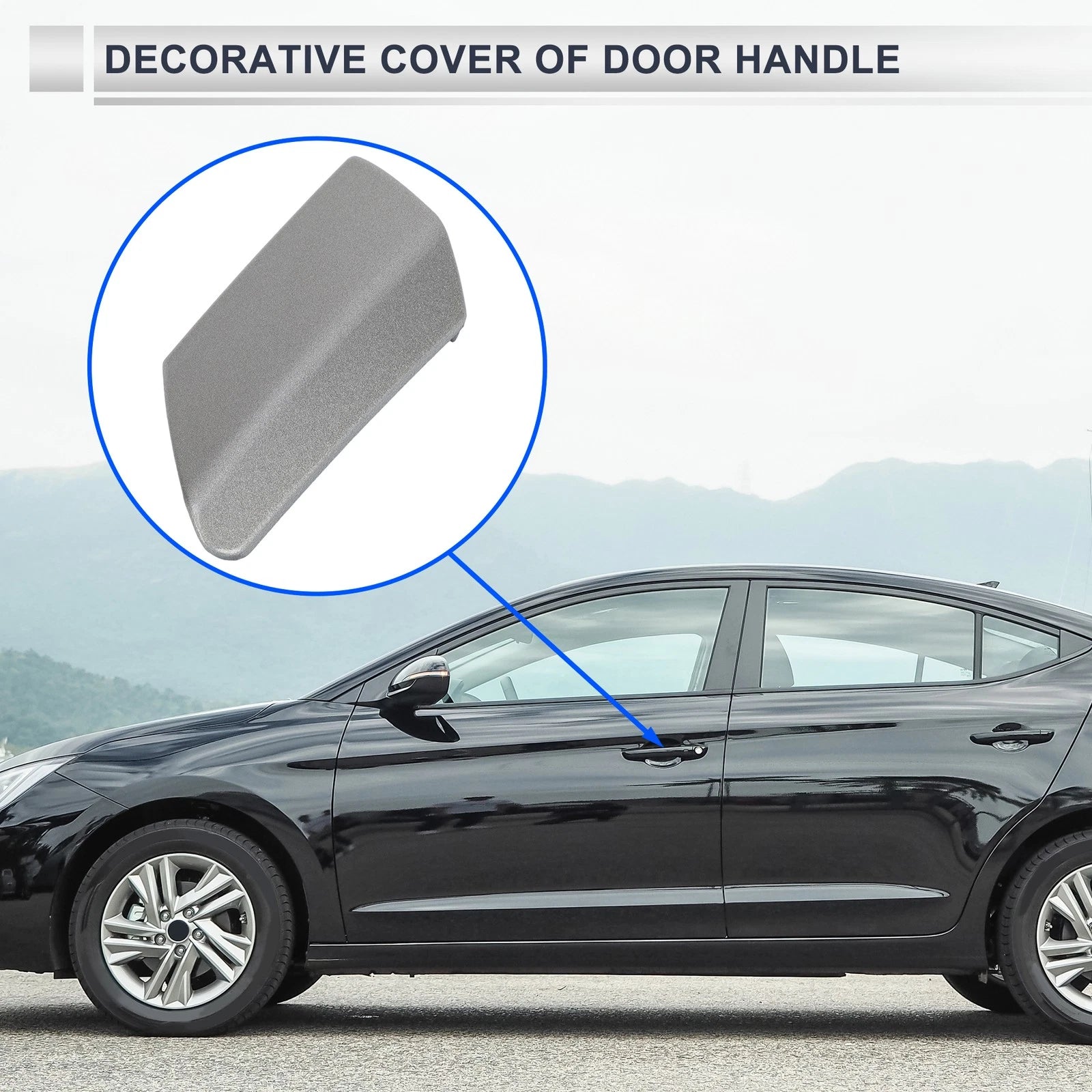 Front Left Door Knob Cover for BMW 7-Series G11 (2017–2022) No. 51217474681 Silver Tone