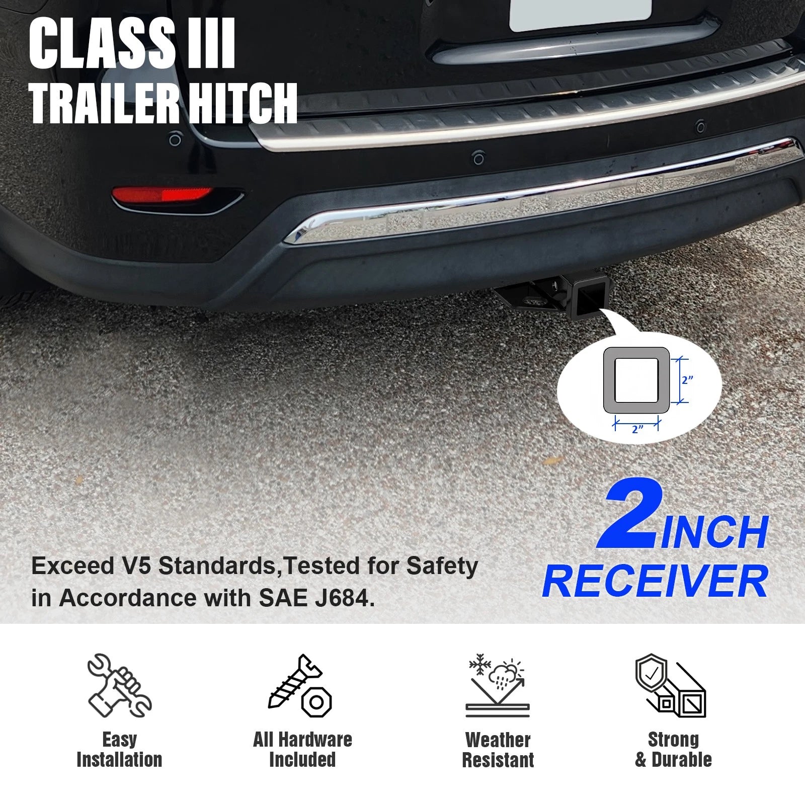 Towing Hitch Receiver Class 3 for Infiniti QX60 (2014-2020)