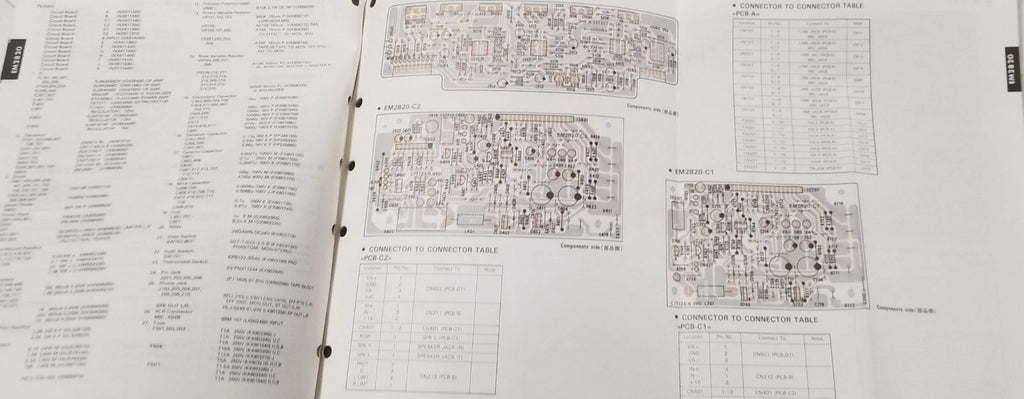 Yamaha EM2820 Service Manual and Parts List (Vintage)