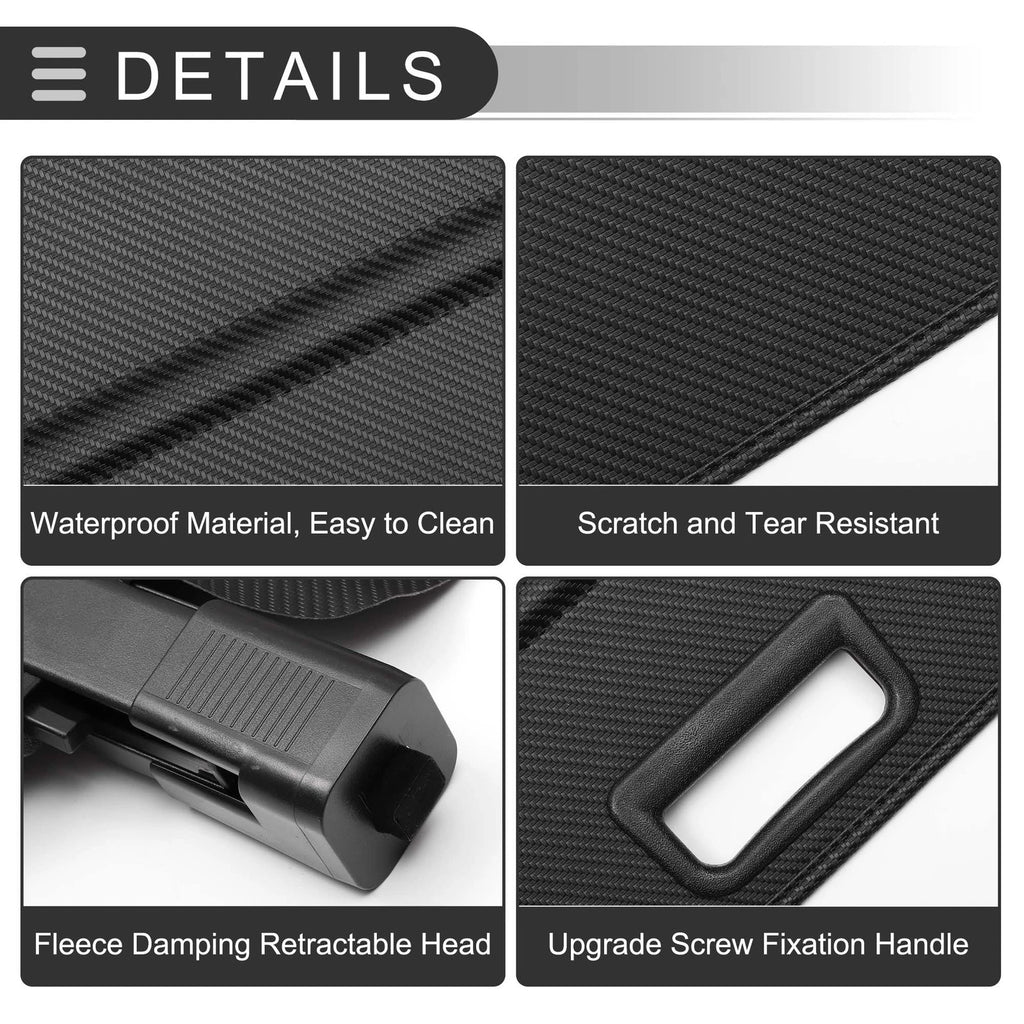 Retractable Cargo Cover for Ford Edge (2015–2022) Black Carbon Fiber
