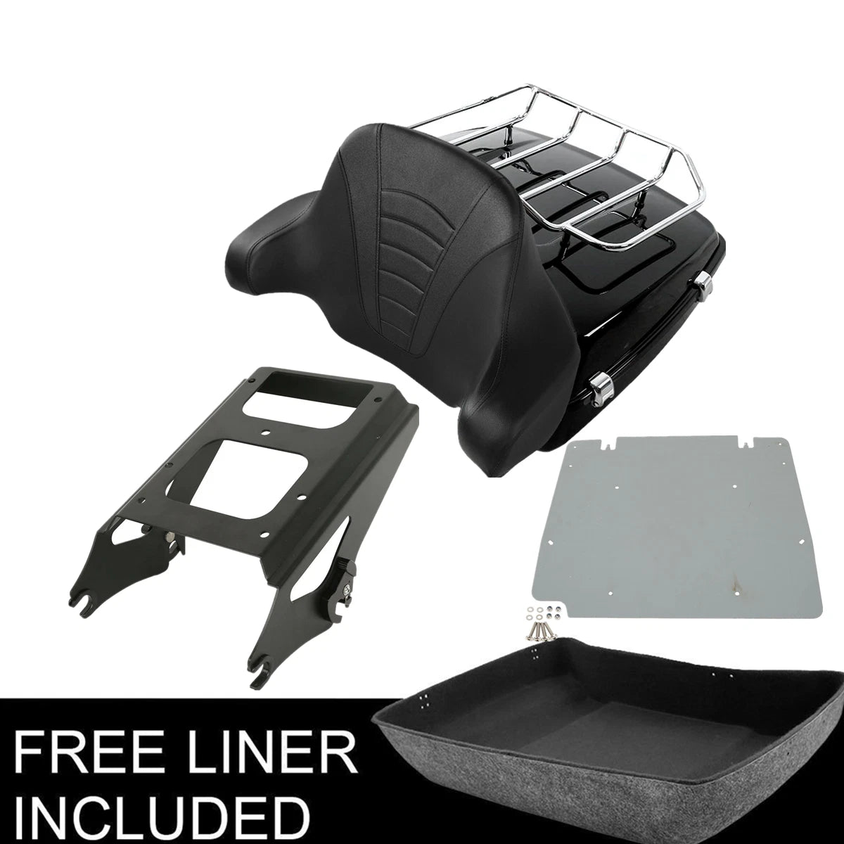 Chopped Trunk Mount Rack Base Plate for Harley Touring Road King (2009–2013)