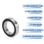 Deep Groove Ball Bearing 6802DD for Scooter Skateboard Wheel (15x24x5mm)