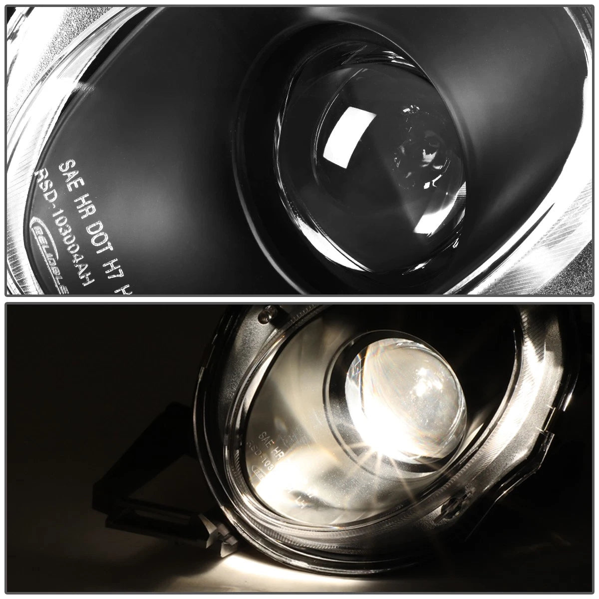 High Beam Headlight Lamp Set for Lexus SC300/SC400 (1992–2000) - Black Housing