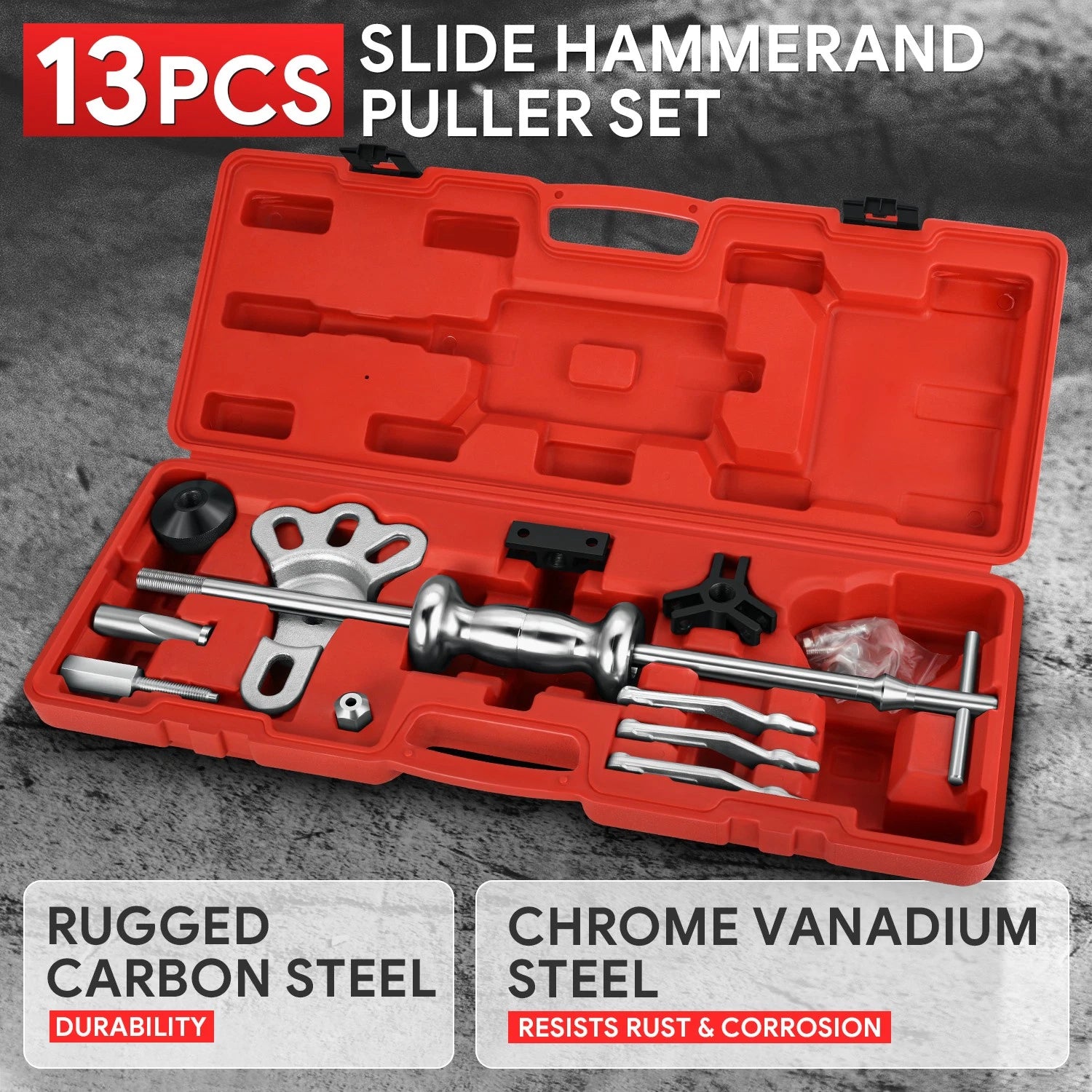 Slide Hammer Dent Puller Set for Auto Body Repair Tools (13 Pcs)